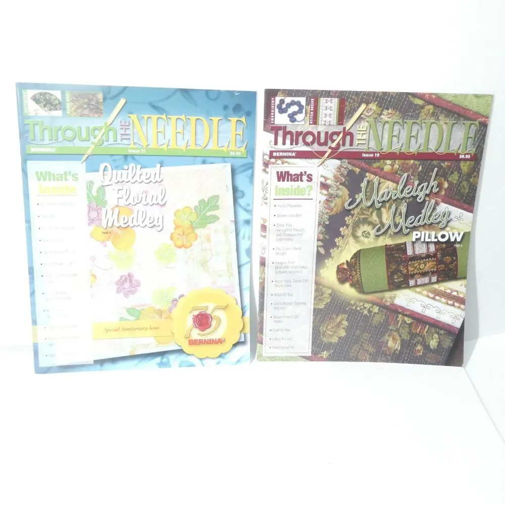 Bernina Through the Needle Magazine - 7 Back Issues Lot